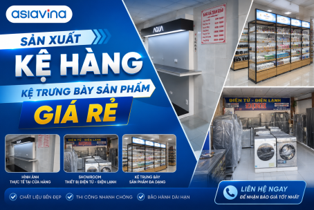 SẢN XUẤT KỆ HÀNG, KỆ TRƯNG BÀY SẢN PHẨM, TRANG TRÍ NỘI THẤT SHOWROOM GIÁ RẺ
