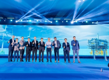 PTSC hoàn thành chân đế đầu tiên cho dự án điện gió ngoài khơi Đài Loan (Trung Quốc)
